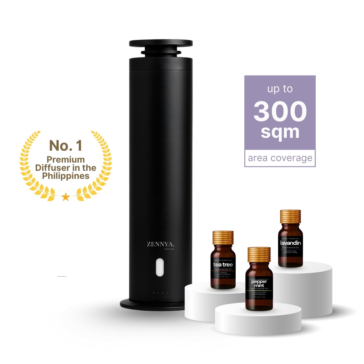 zennya® Eclipse 2.0 Diffuser & Essential Oils Set