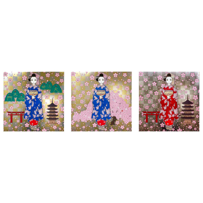 京都の舞妓さん青に桜【村上隆もののけ京都】 即日発送】村上隆