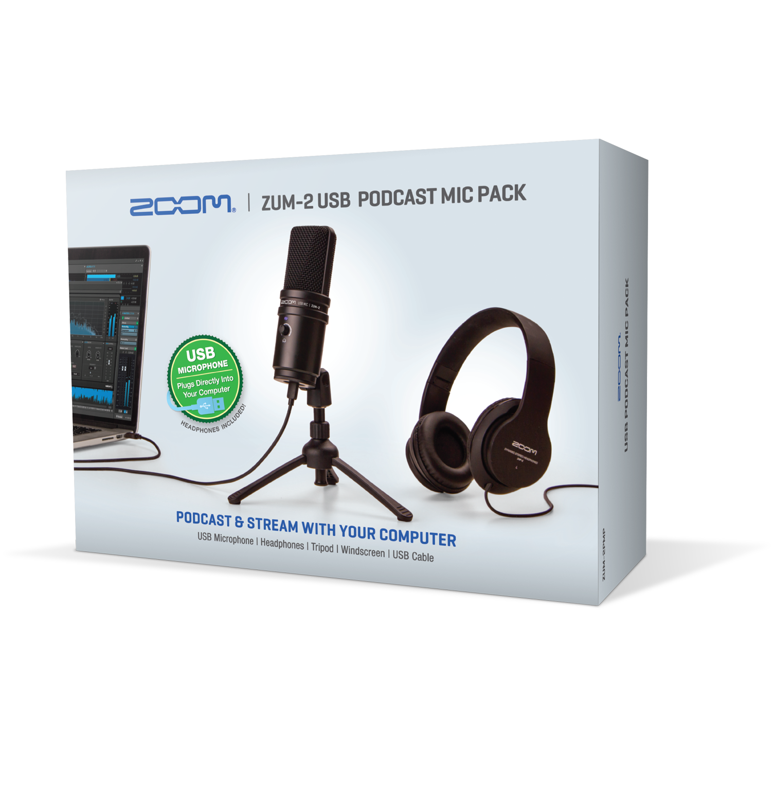 ZUM-2 USB Podcast Mic Pack | ZOOM