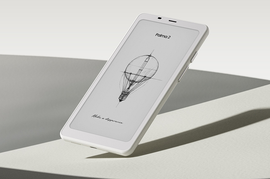 スマホサイズの電子ペーパー端末「BOOX Palma 2」。“超高速モード”で