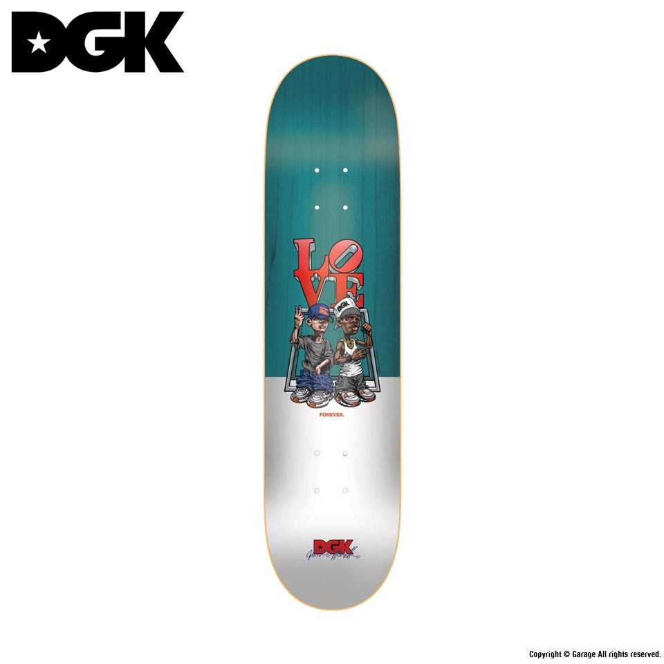 DGK SKATEBOARDS LOVE FOREVER BROTHERHOOD MODEL 7.875 x 31.25
