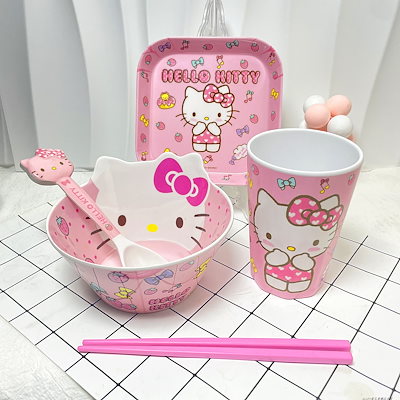 Qoo10] ハローキティ食器セットホームコンパートメ : キッチン用品