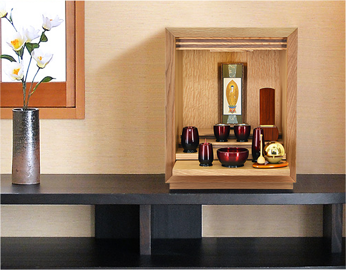 上置き ミニ仏壇 ジェミニ ホワイトオーク 16号 | 仏壇・仏具・位牌の