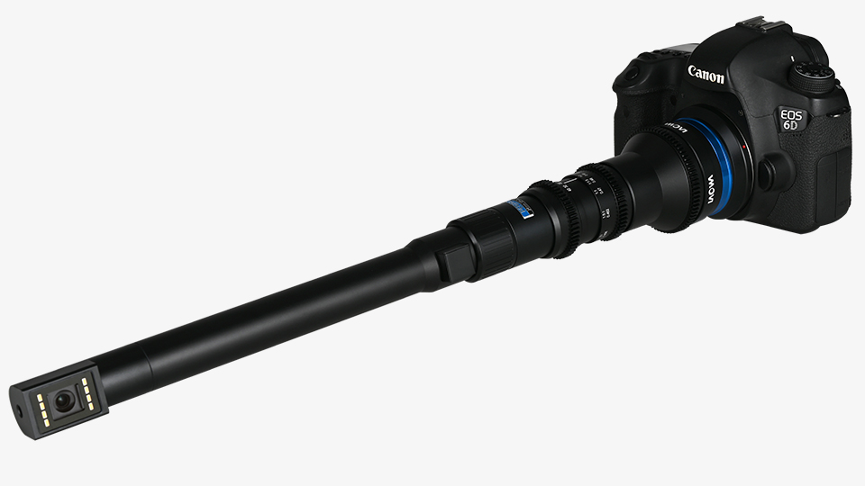 潜望鏡のように細長い“虫の目”マクロレンズ「LAOWA 24mm T14 2x Macro