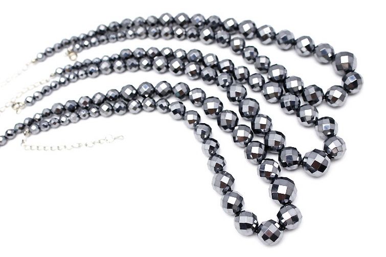 高純度激安 テラヘルツネックレス 64面カット ミックスビーズタイプ