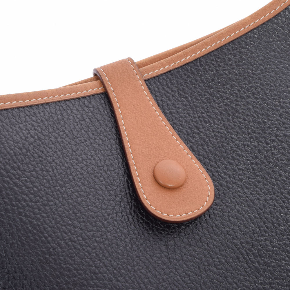 エルメスエヴリン GM 14128 黒/ナチュラル ゴールド金具 ○X刻印(1994