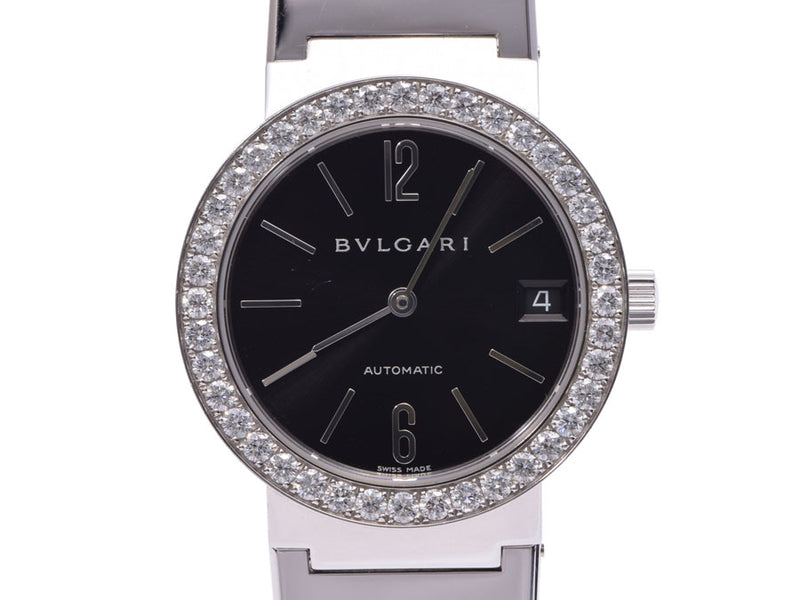 ブルガリ ブルガリブルガリ33 黒文字盤 ベゼルダイヤ BBW33GG メンズ