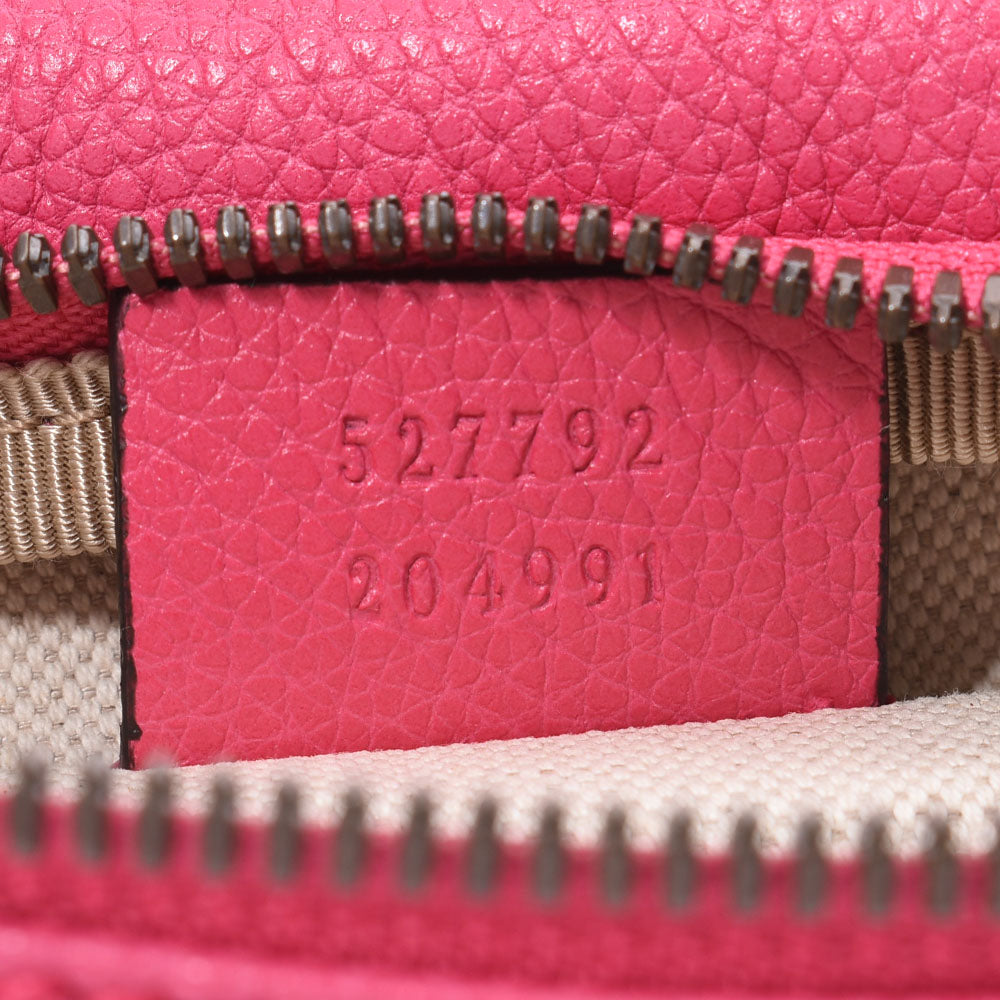 グッチGGプリント スモールベルトバッグ ピンク レディース カーフ