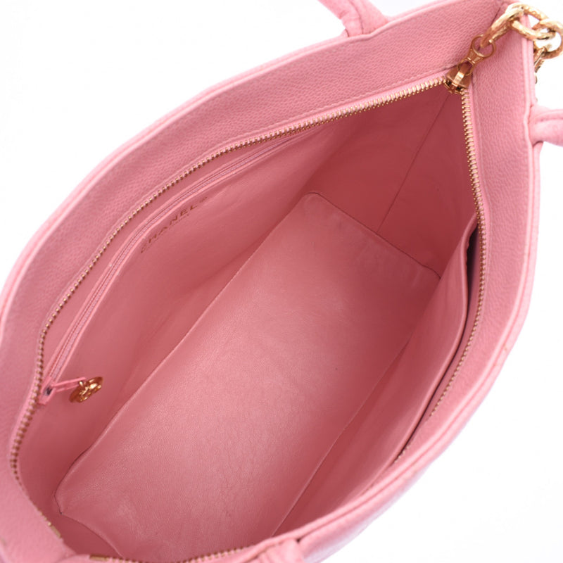 シャネル復刻トート ピンク レディース ハンドバッグ CHANEL 中古