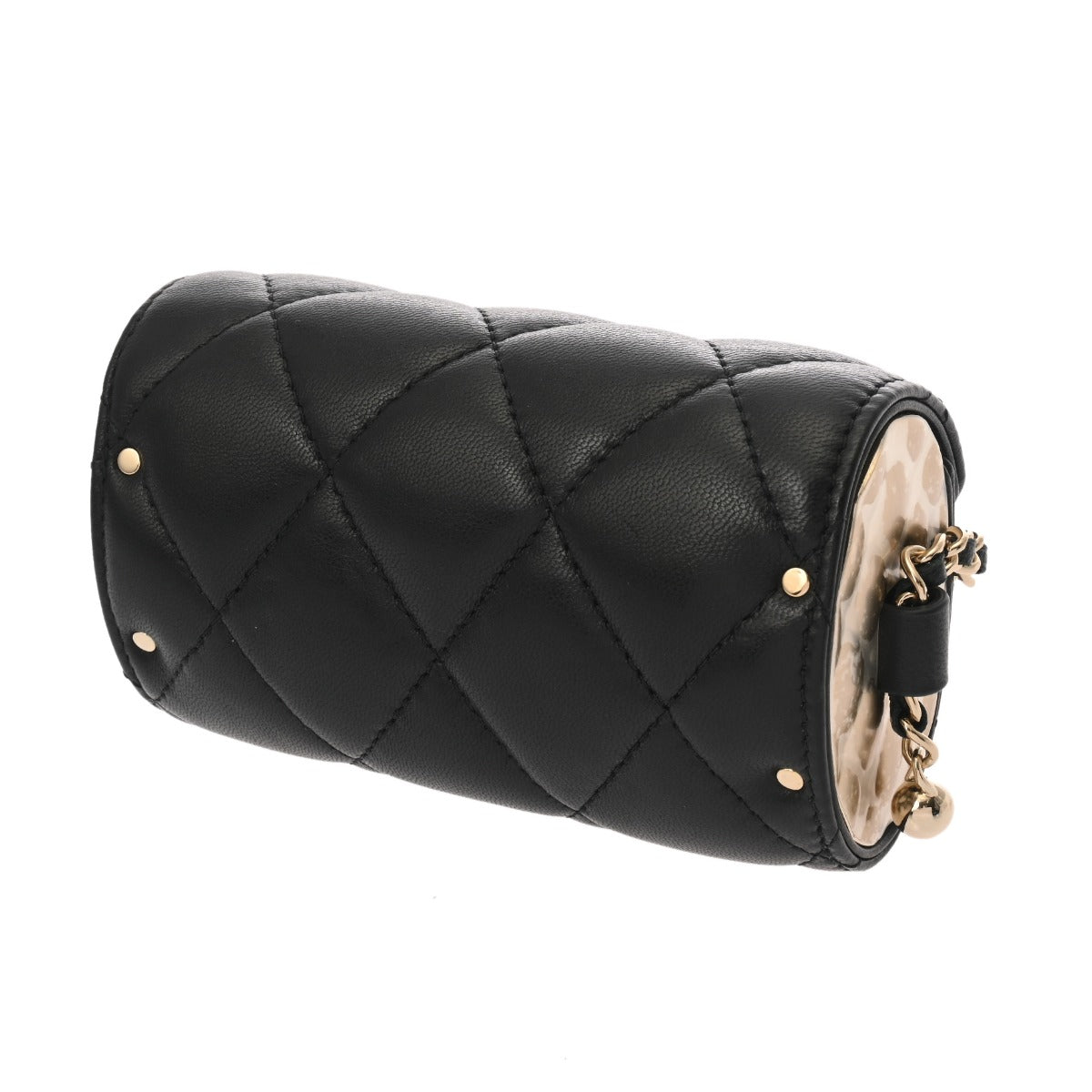 CHANEL シャネル マトラッセ ミニ チェーンポーチ ブラック レディース