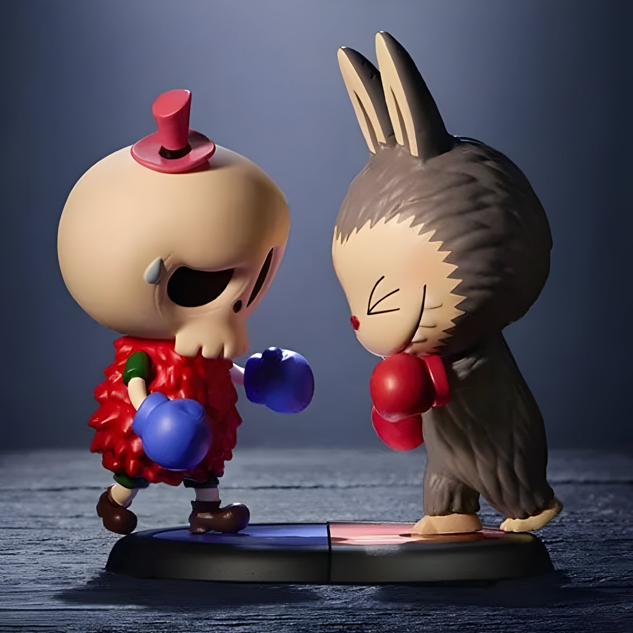Boxing Match Labubu Sculpture 100cm | Fibreglass Collectible Duo