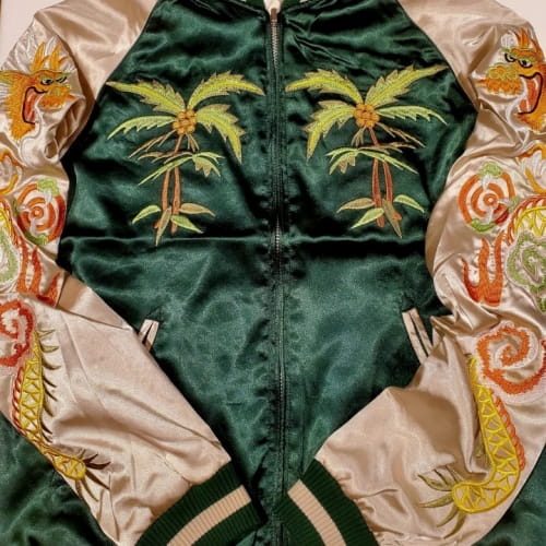 ハワイ柄刺繍リバーシブルスカジャン | 神奈川みやげっと - 神奈川の