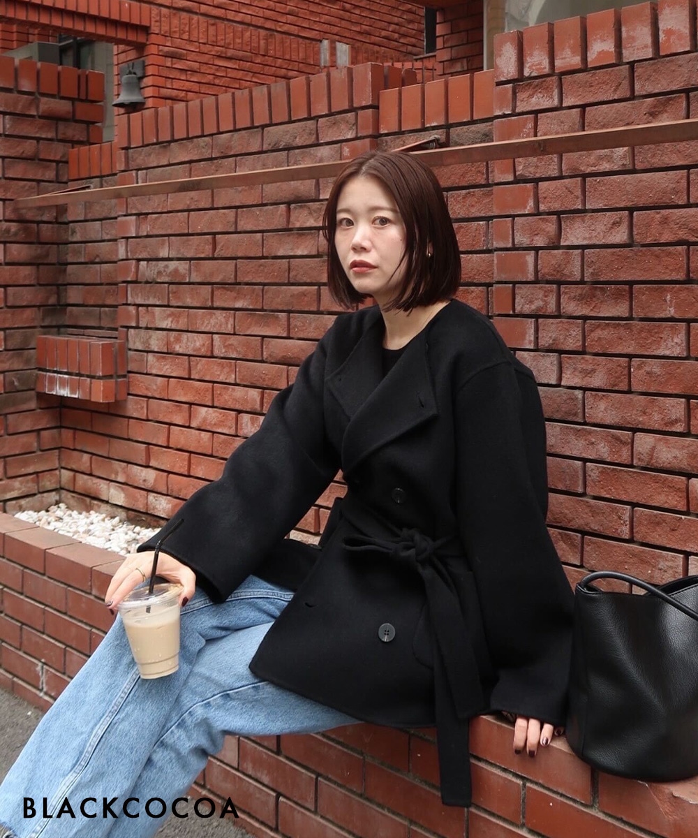 HARUKA DESIGN】ノーカラー2WAYリバーミドルコート【宅配便】 | すべて