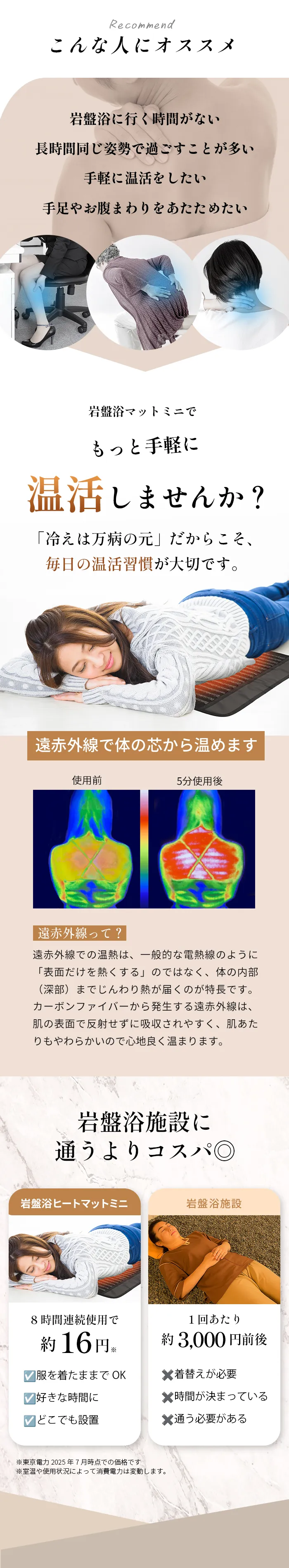 岩盤浴マットミニ 遠赤外線×天然鉱石 コンパクト温活ヒートマット mat-1008