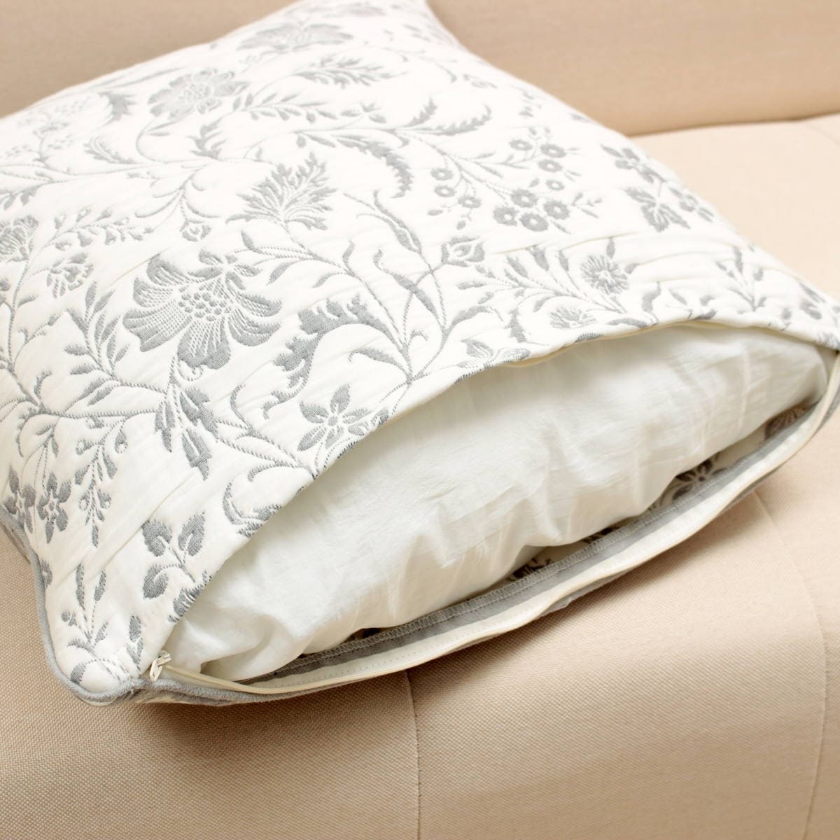 ふくれ織 クッションカバー 約45×45cm [fuku-ori days]｜インテリア