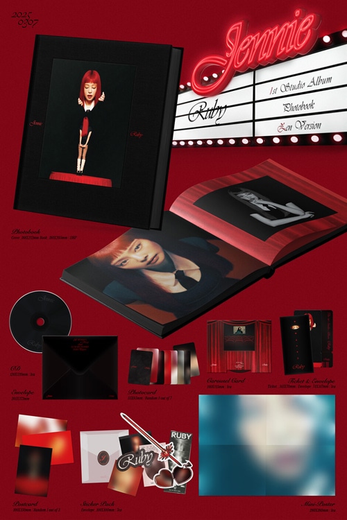 韓国音楽 BLACKPINKのジェニ - 1集 「Ruby」 Photobook Ver. (ランダム