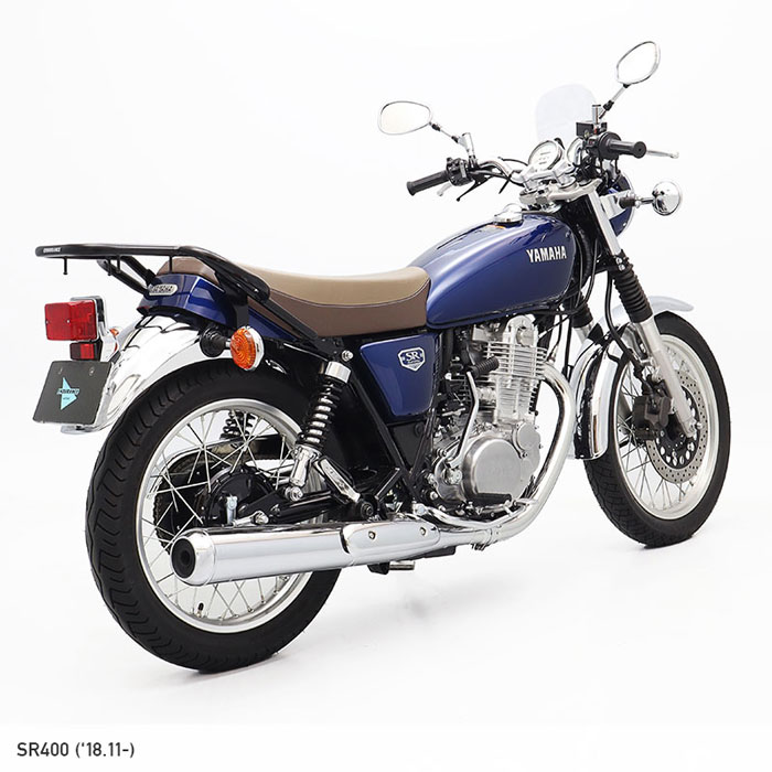 SR400 RH16J タンデムグリップ付きリアキャリア(ブラック