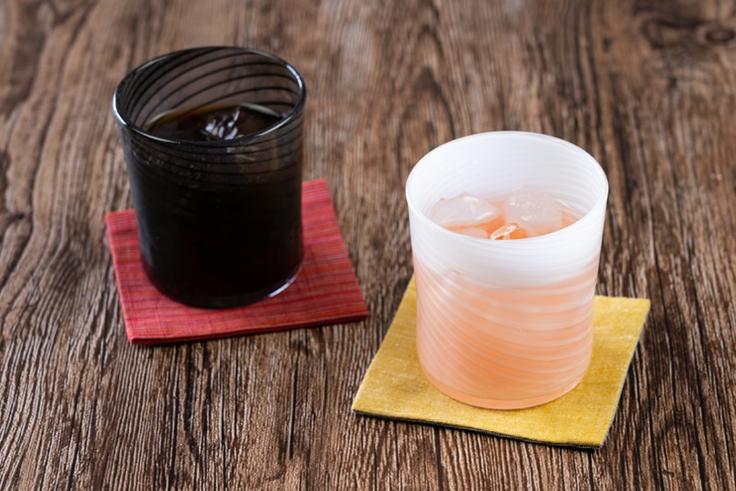 琉球ガラス グラスアート藍 オセロロック(黒) (ラッピング・熨斗不可