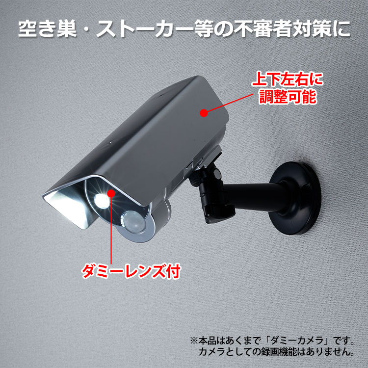 センサーライト付 防犯ダミーカメラ ASL-3309 ｜ あんしんの殿堂 防災館
