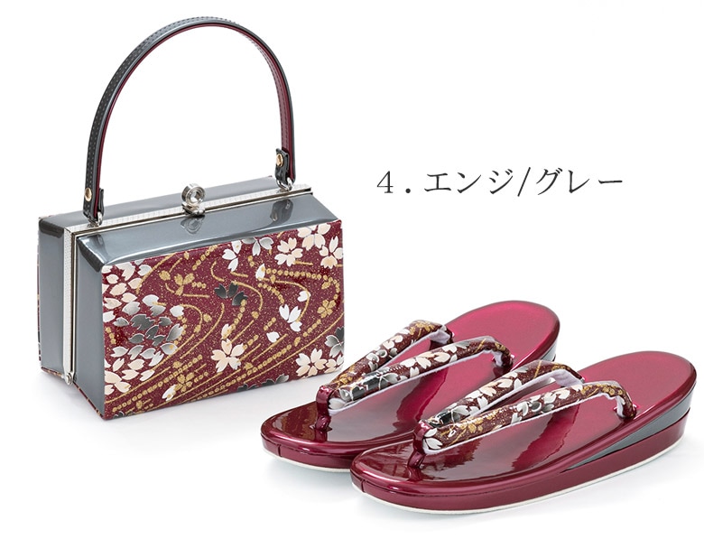 草履バッグセット sakura スクエア M L LL 3L 大きいサイズ ゴールド