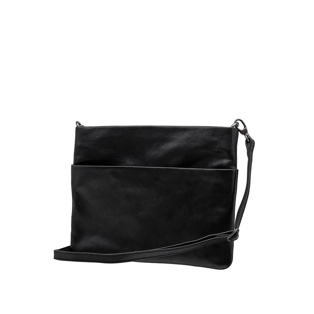 レザーサコッシュ 本革 ショルダーバック ボディバッグ HADLEY BLACK