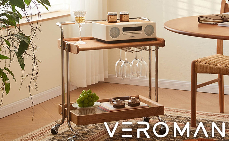 VeroMan サイドテーブル キャスター付き 2段 収納ラック 収納