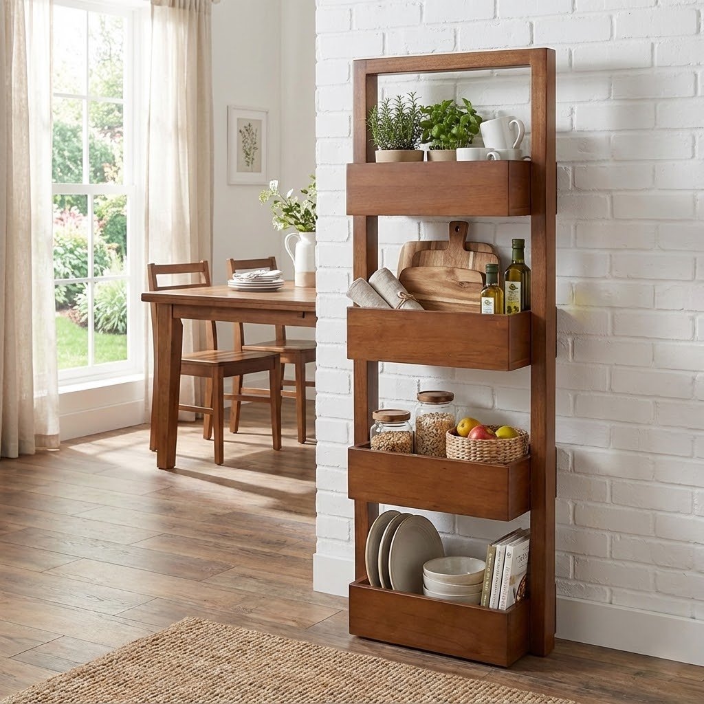 VeroMan 木製 収納ラック 4段 収納棚 多層卓上ラック おしゃれ 雑貨