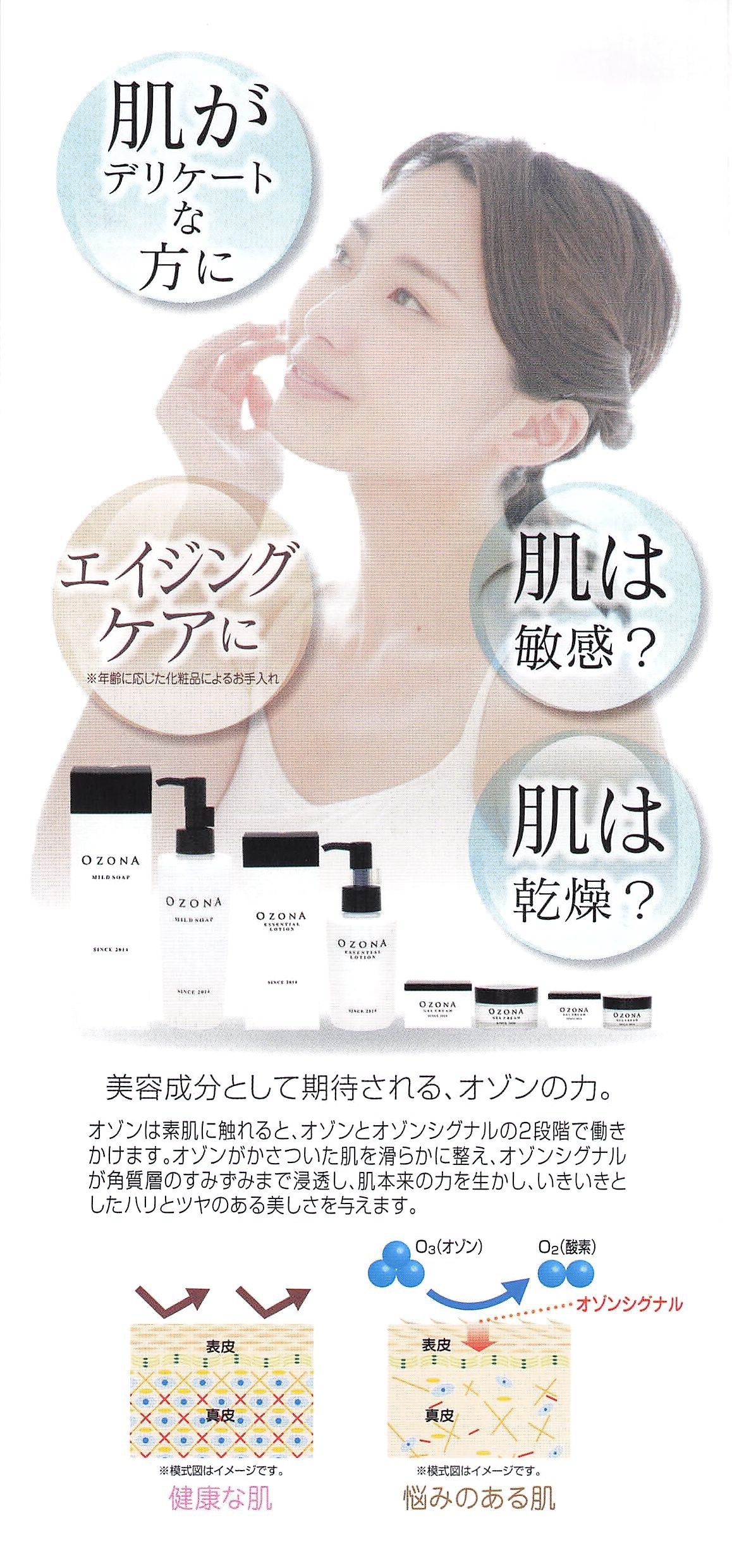 オゾナジェルクリーム オゾナローション シリーズ | 和漢さくら健煌堂