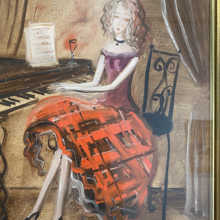織田広比古「ピアノと少女」 ｜ 名古屋 北岡技芳堂