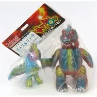 Ultra Q - Sofubi Figure (ゴメス(茶色成型/青/金)＆リトラ(水色成型