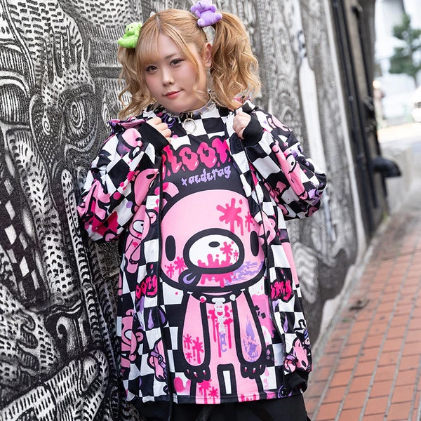 ACDC RAG x Gloomy]チェックグルーミー ZIP パーカー BK/WH – 公式