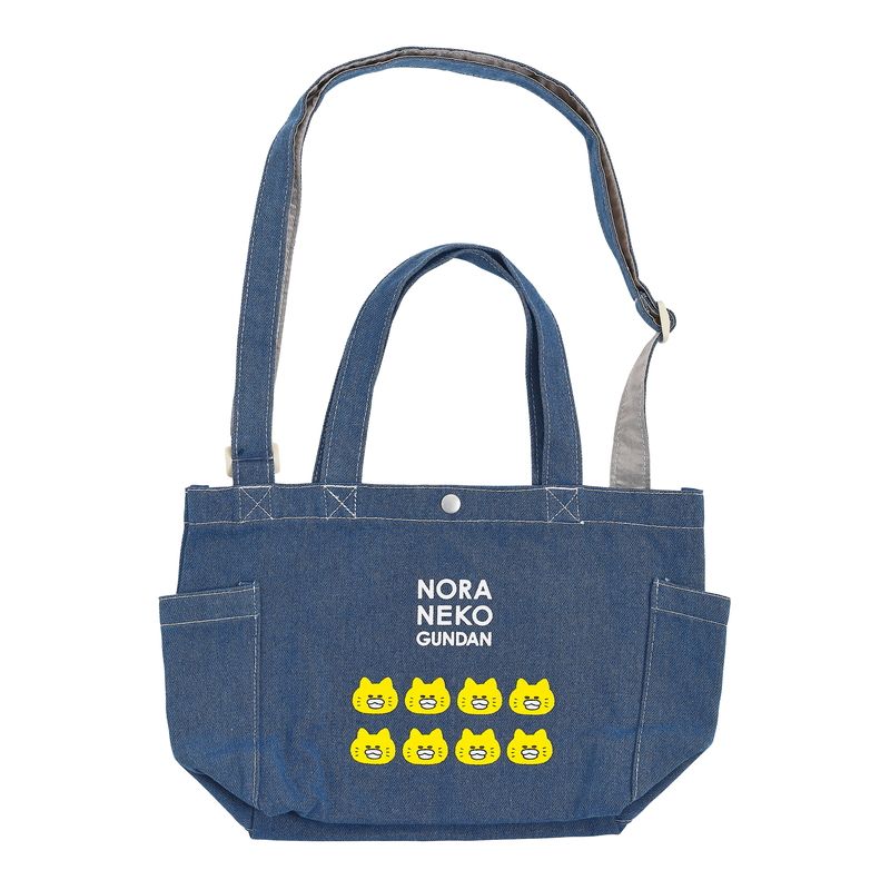 kodomoe shop｜【ノラネコぐんだん】 デニムショルダートート かお
