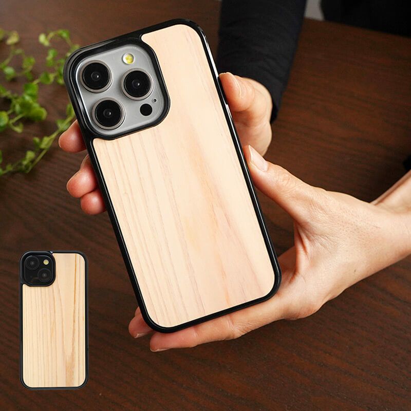 奈良県吉野産 檜 ひのき 背面ケース』 iPhone15Pro / iPhone15