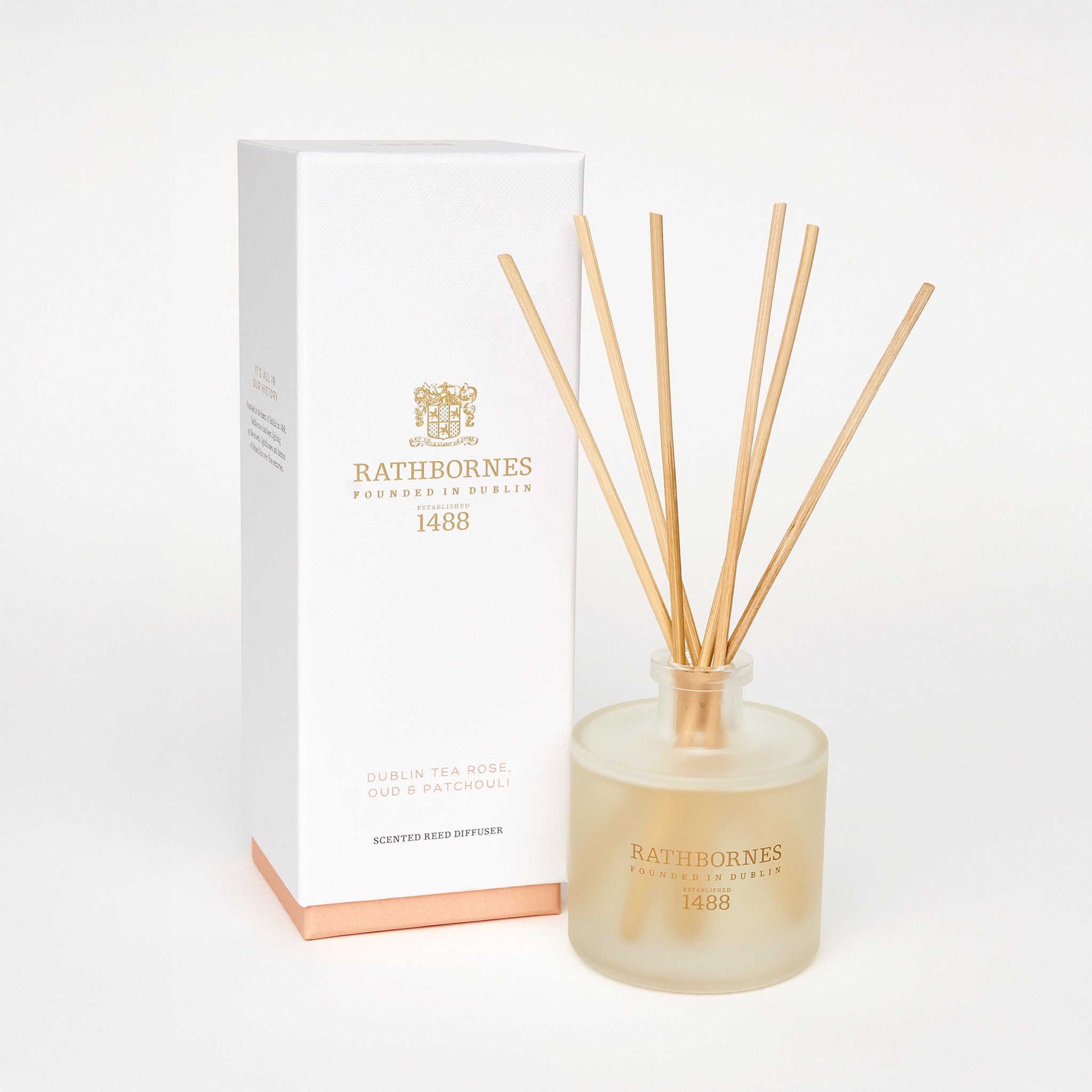 ダブリンティーローズ、ウード＆パチョリ／リードディフューザー – Gluxury
