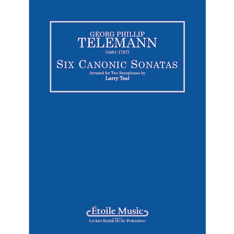 6 Canonic Sonatas, Op. 5 for Sax Duet AA/TT by G. P. Telemann
