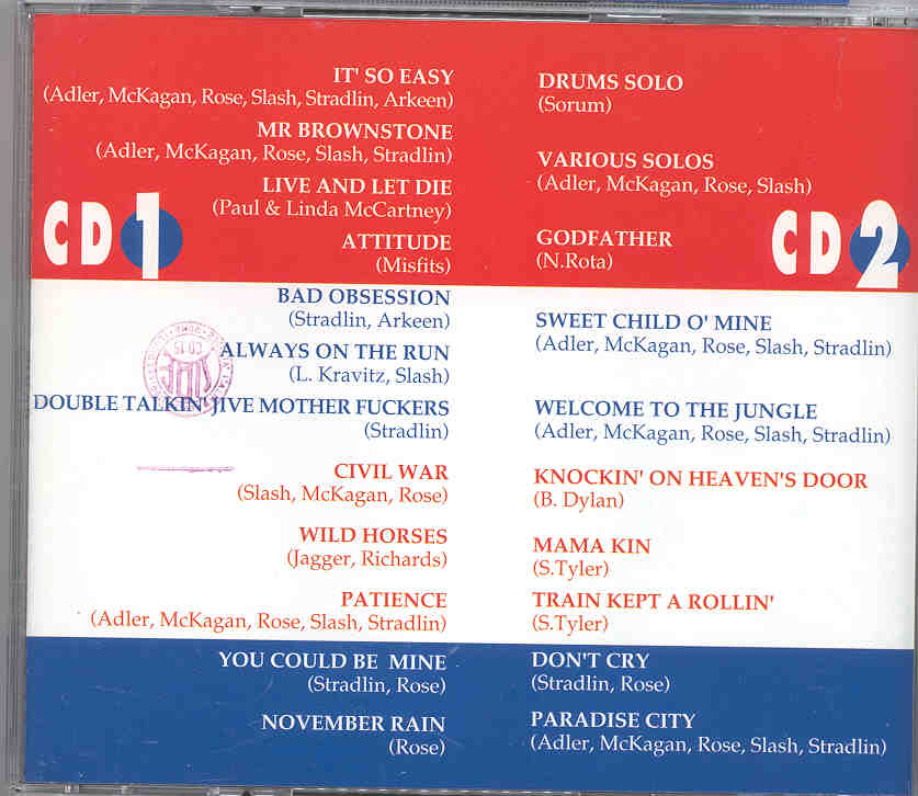 Guns N' Roses - Paris ( 2 CD SET ) - gravitystereo