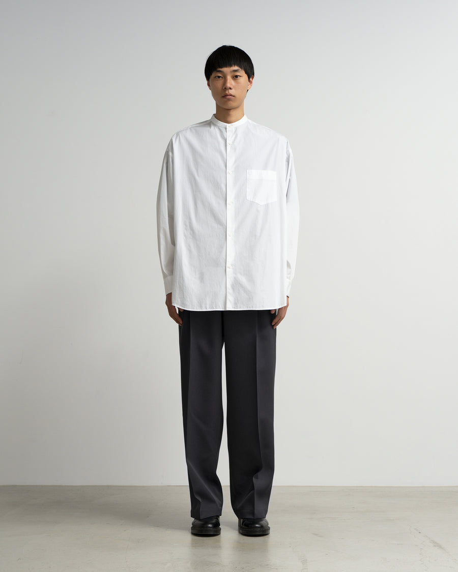 Broad L/S Oversized Band Collar Shirt – Graphpaper