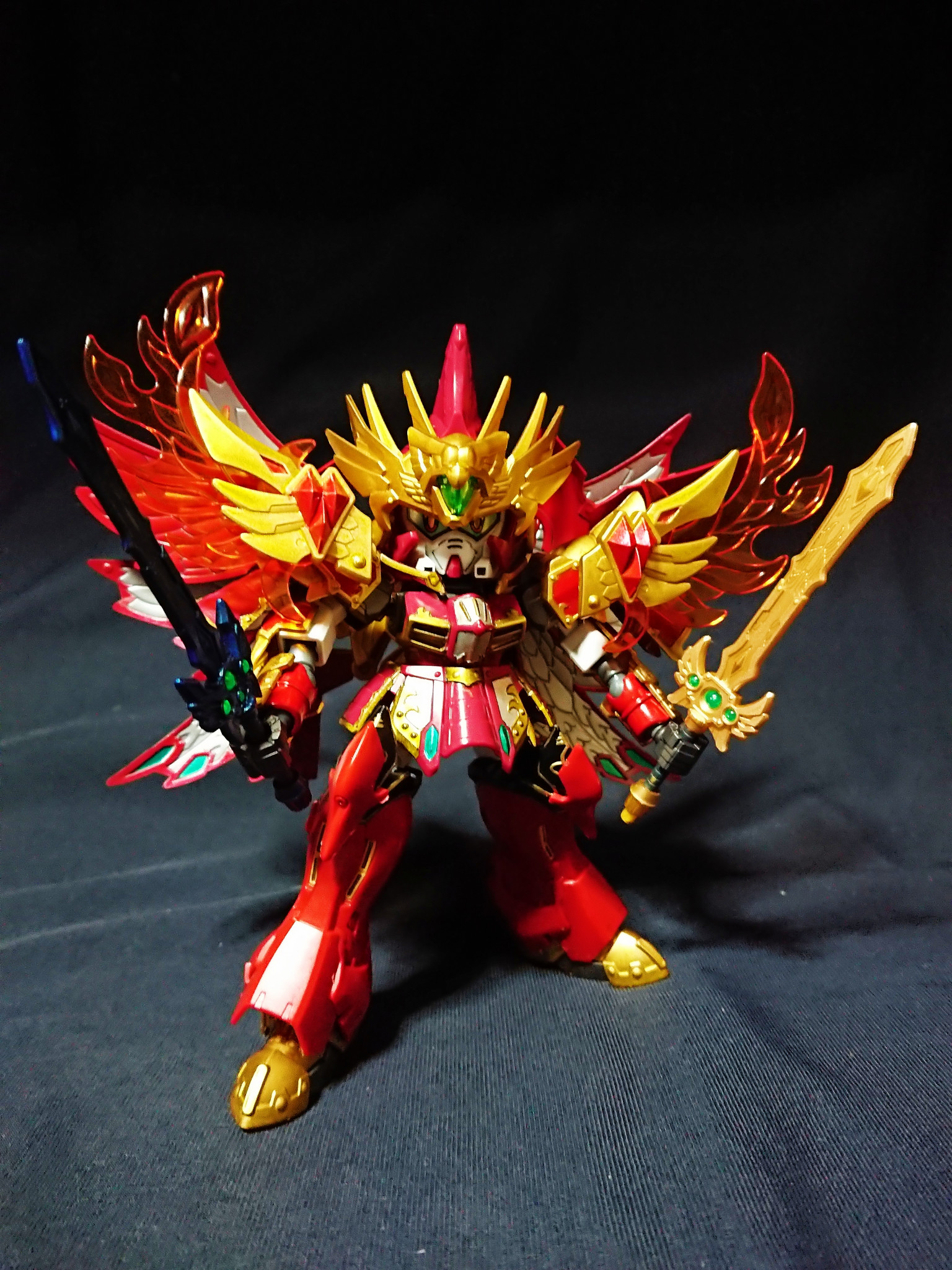 SDガンダム三国伝 (塗装済み) 機武帝 紅蓮装 曹操ガンダム ❗オマケ付き❗