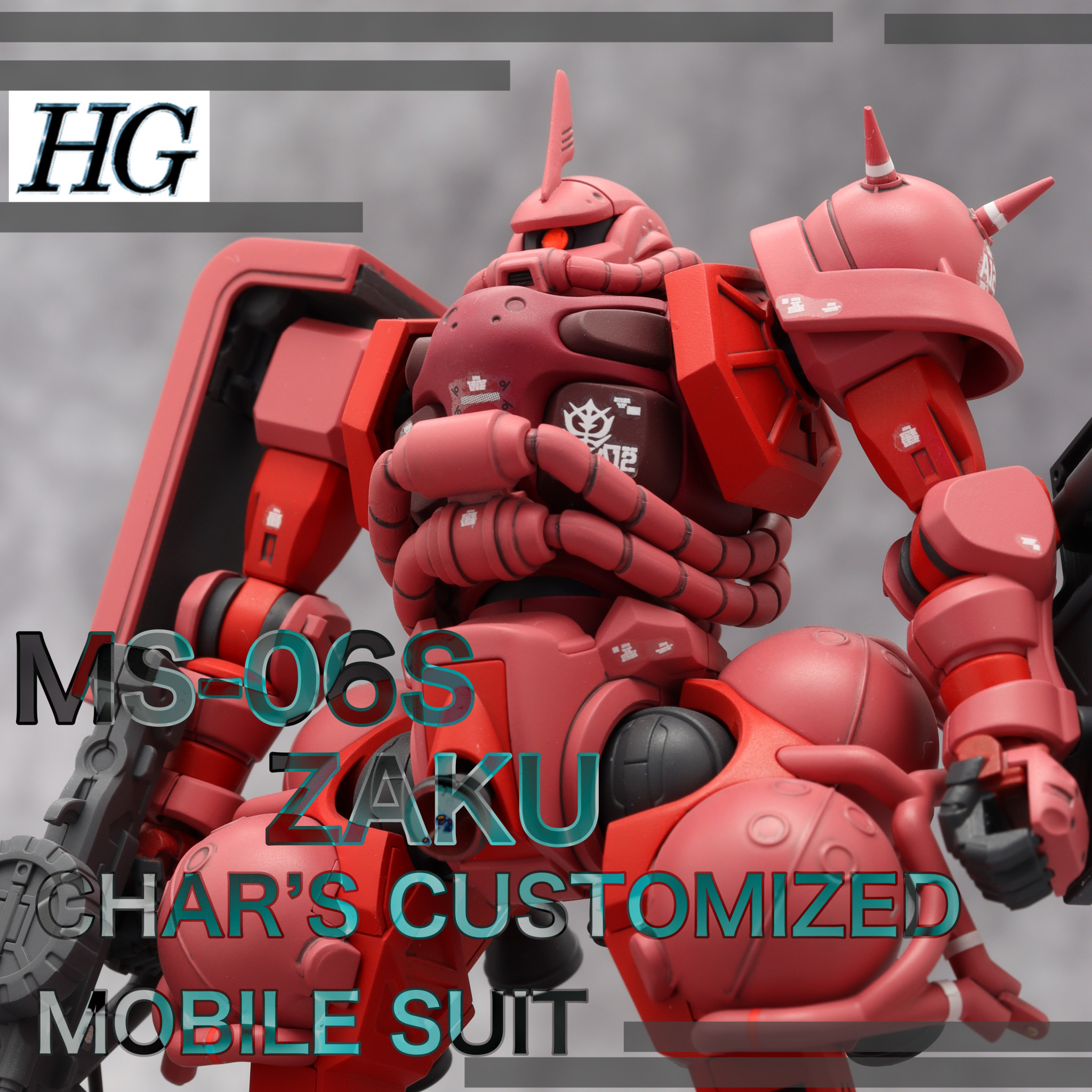 HG 1/144 シャア専用ザク（軍警ザク改造）｜FUZITAKUさんのガンプラ