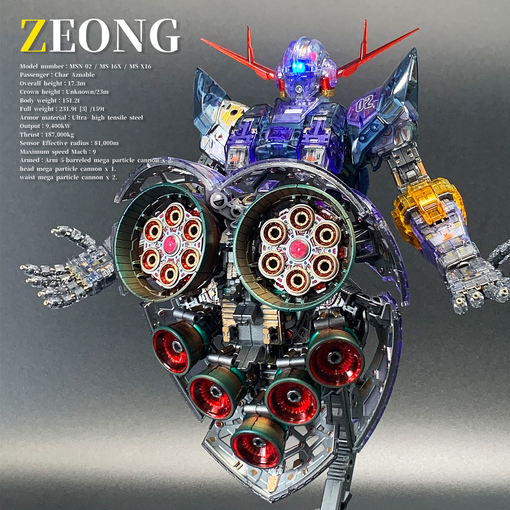 ジオング クリアVer. ZEONG MSN-02 Ver.Clear RG 1/144｜むいちさんの