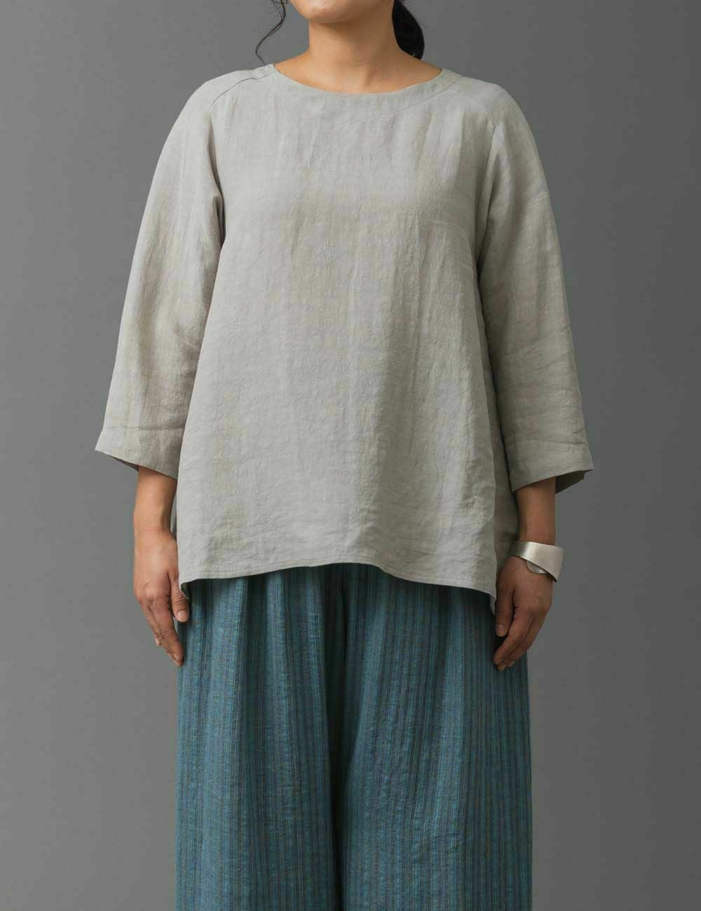 リネンパレットラウンドブラウス | 石見銀山 群言堂オンラインストア