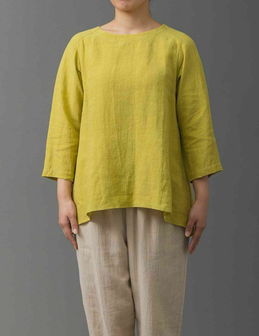 リネンパレットラウンドブラウス | 石見銀山 群言堂オンラインストア