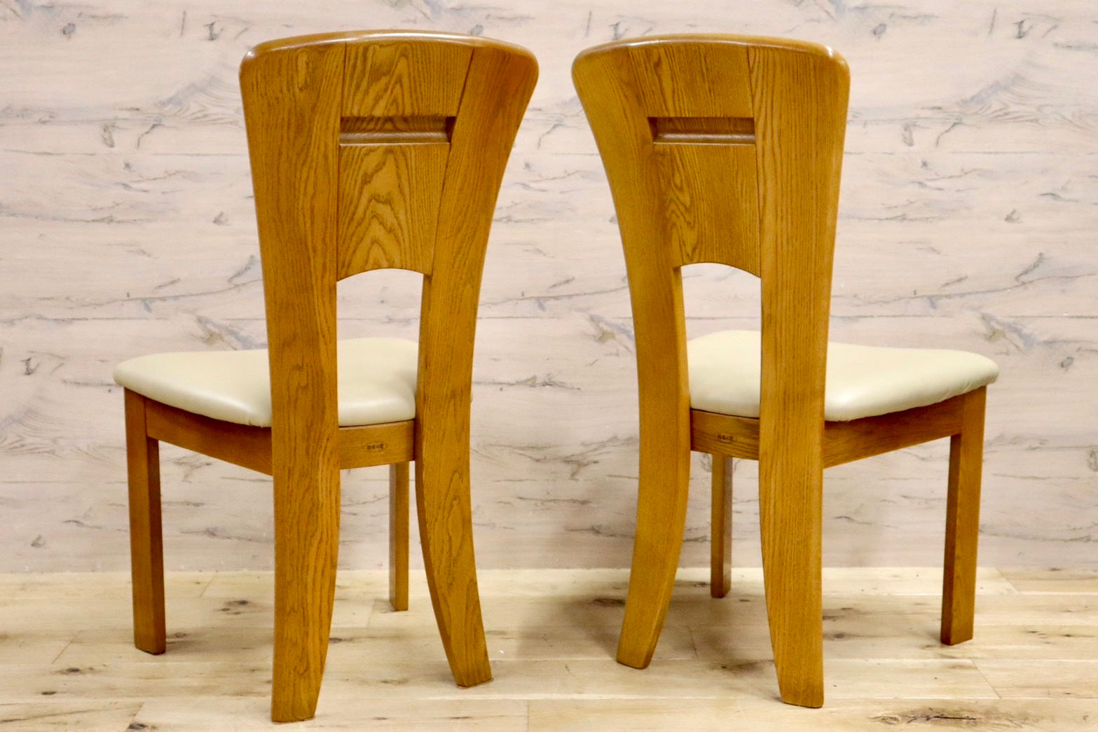 GMHS206B○浜本工芸 / HAMAMOTO ダイニングチェア 食卓椅子 合皮 楢材