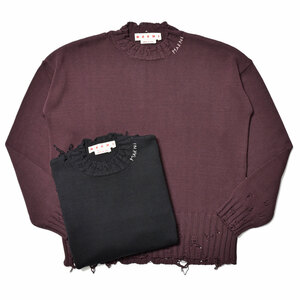 SALE】MARNI（マルニ）コットンダメージクルーネックニット GCMG0210A0