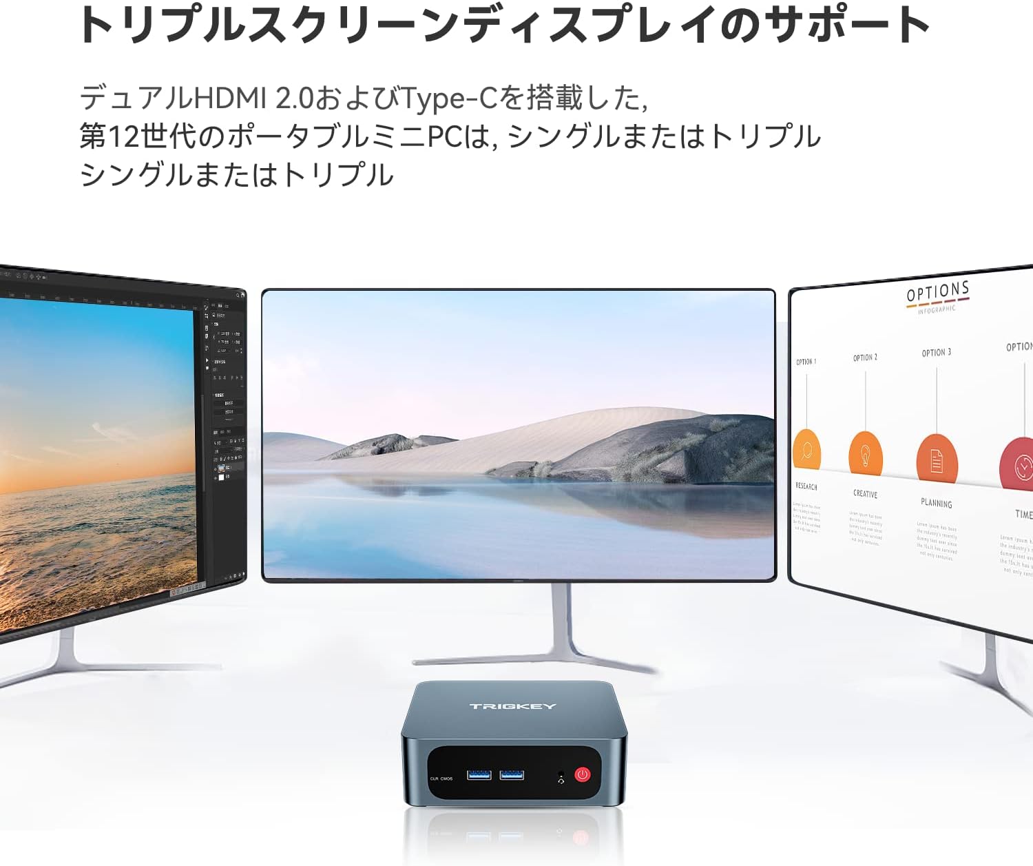 月額5,380円レンタルプラン：TRIGKEY ミニPC デュアル2.5G LAN