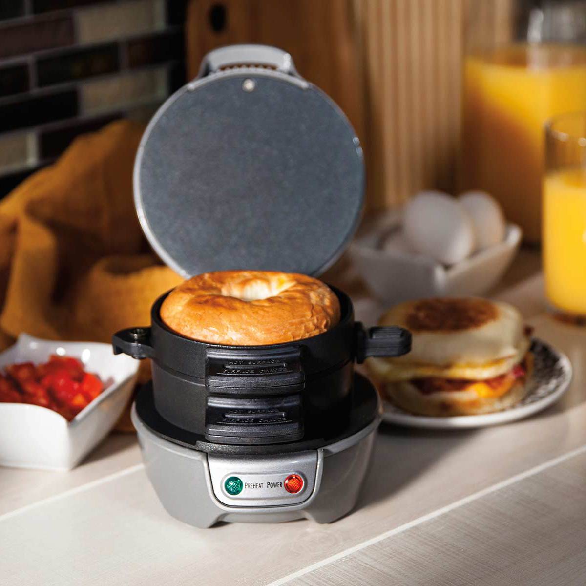 Breakfast Sandwich Maker, Silver - 25475 | HamiltonBeach.com