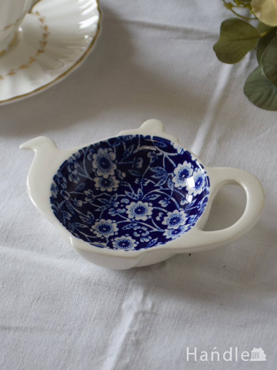 英国輸入雑貨 バーレイ社のテーブルクロスS（ブルーキャリコ）138