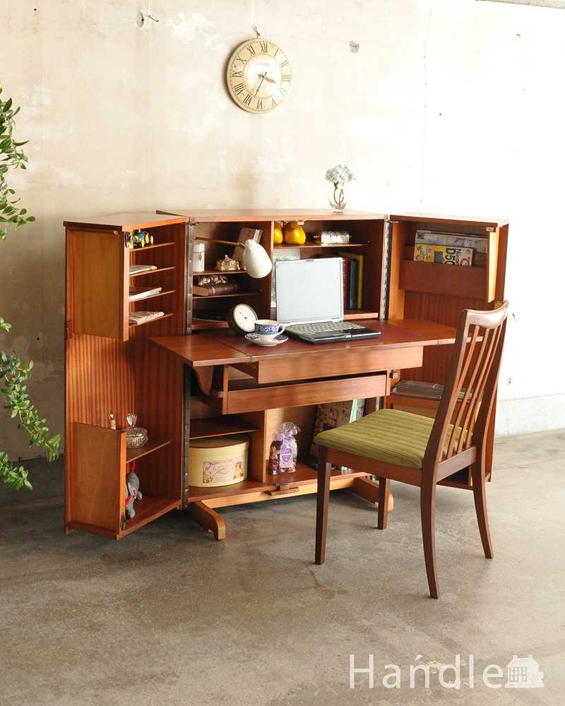 多機能なイギリスのヴィンテージ家具、ホームオフィス社のデスク