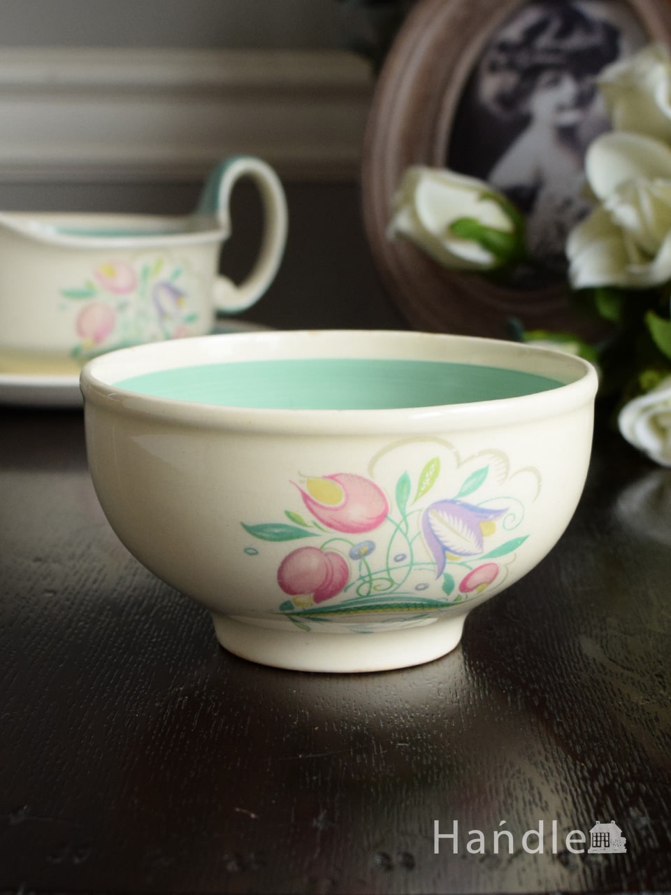 Susie Cooper スージークーパー ドレスデンスプレイ シュガーボウル