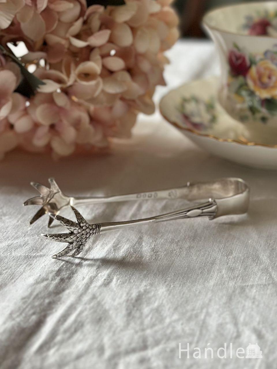 ビクトリア期のシルバーカトラリー、英国アンティークのシュガートング